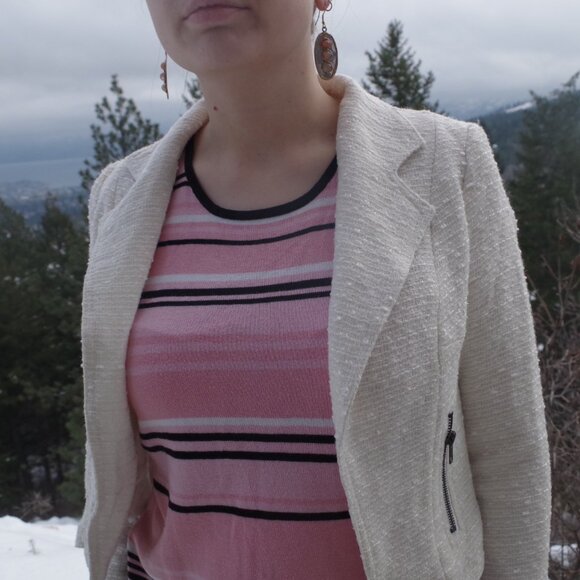 Vintage West Seal White Blazer 90s - Picture 5 of 9